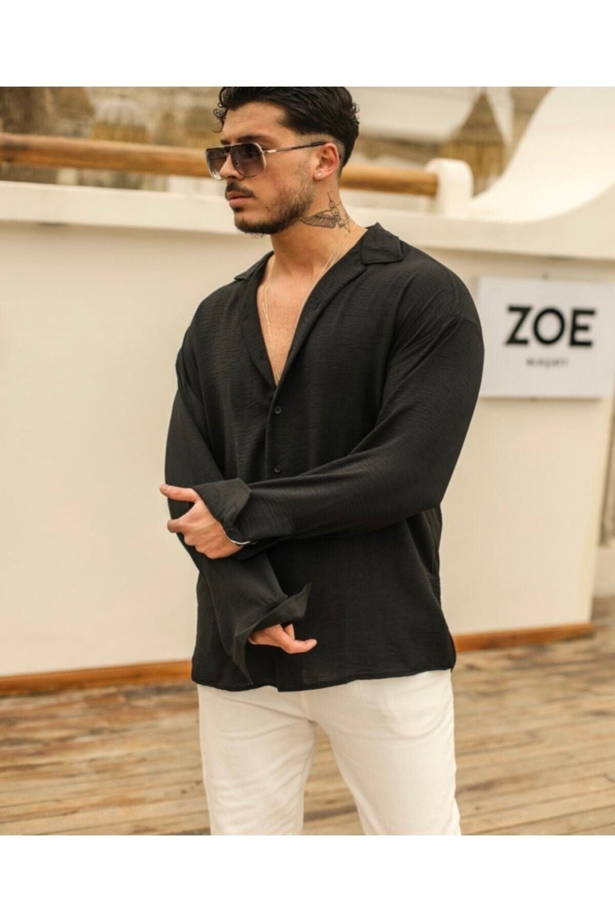 Yeni Sezon Unisex Dokulu Uzun Kollu Oversize Yazlık Gömlek