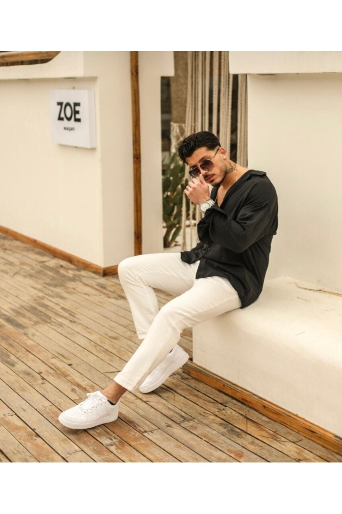 Yeni Sezon Unisex Dokulu Uzun Kollu Oversize Yazlık Gömlek